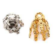 Yellow Plated & White Plated Bell Caps - Packs of 12 - Otto Frei