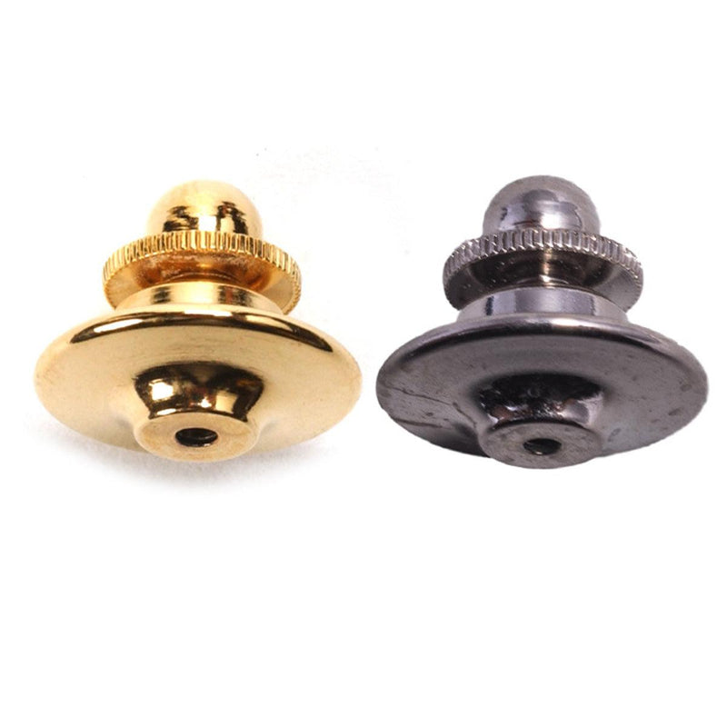 Yellow Plated & White Plated Tie Tack Clutch Back for 1.15mm Diameter Posts - Sold in Packs of 12 - Otto Frei