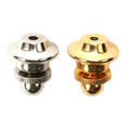 Gelb plattierte und weiß plattierte Tie Tack Clutch Back für Pfosten mit 0,91 mm Durchmesser – Verkauf in Packungen mit 12 Stück - Weiß plattiert