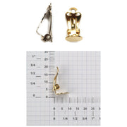Yellow Plated Earring Clip with Flat Pad- Packs of 12 - Otto Frei