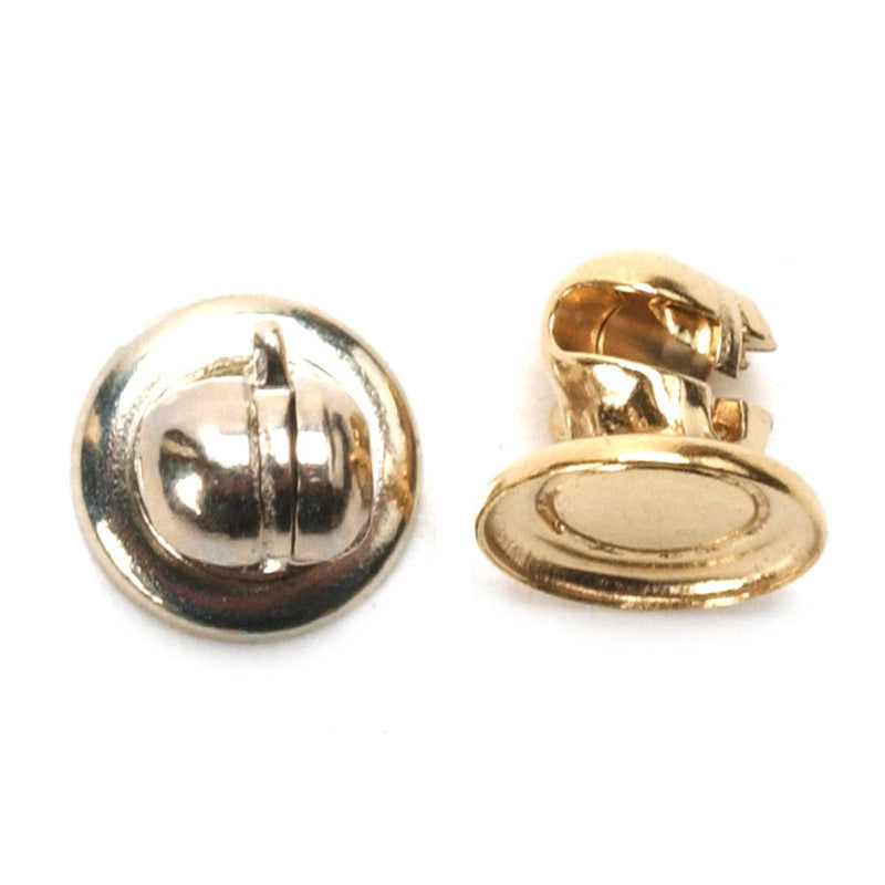 Yellow Plated Safety Catch for Medium Soft Soldering Side Opening - Packs of 2 - Otto Frei