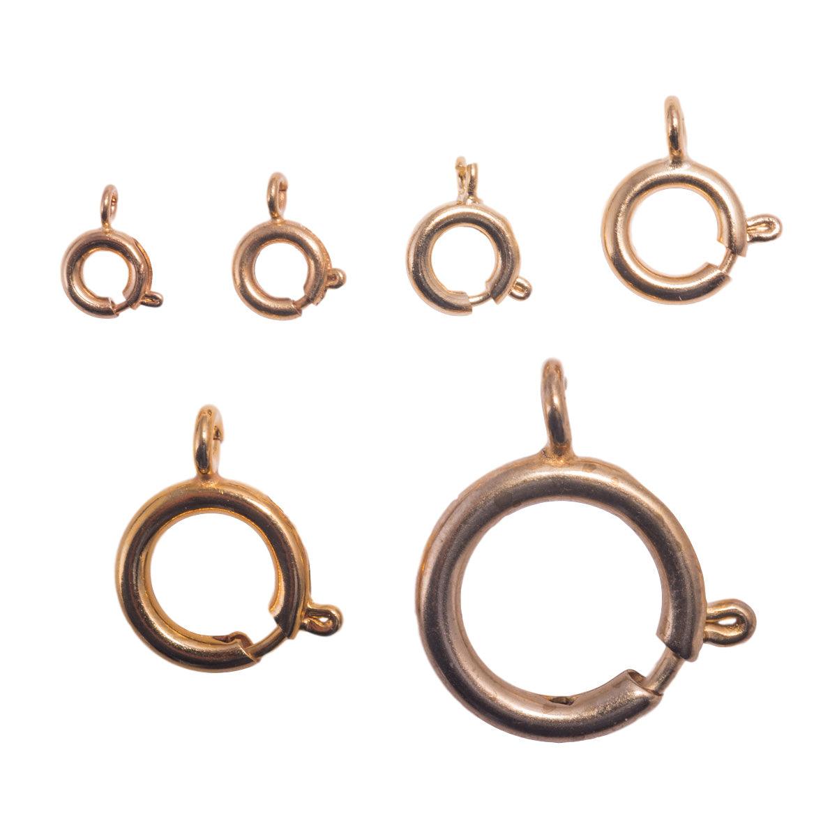 Yellow Plated Spring Ring Clasps, Pack of 12 | OttoFrei — Otto Frei