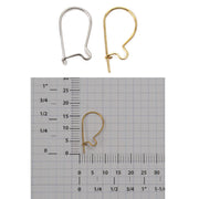 Yellow Plated Steel Kidney Wires-Packs of 144 - Otto Frei